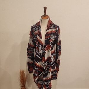 Lucky Brand Aztec Drape cardigan